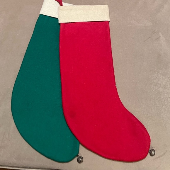 Bundle of Season of Cannon Falls Vintage Christmas Santa Snowman Felt Stockings - Picture 3 of 10